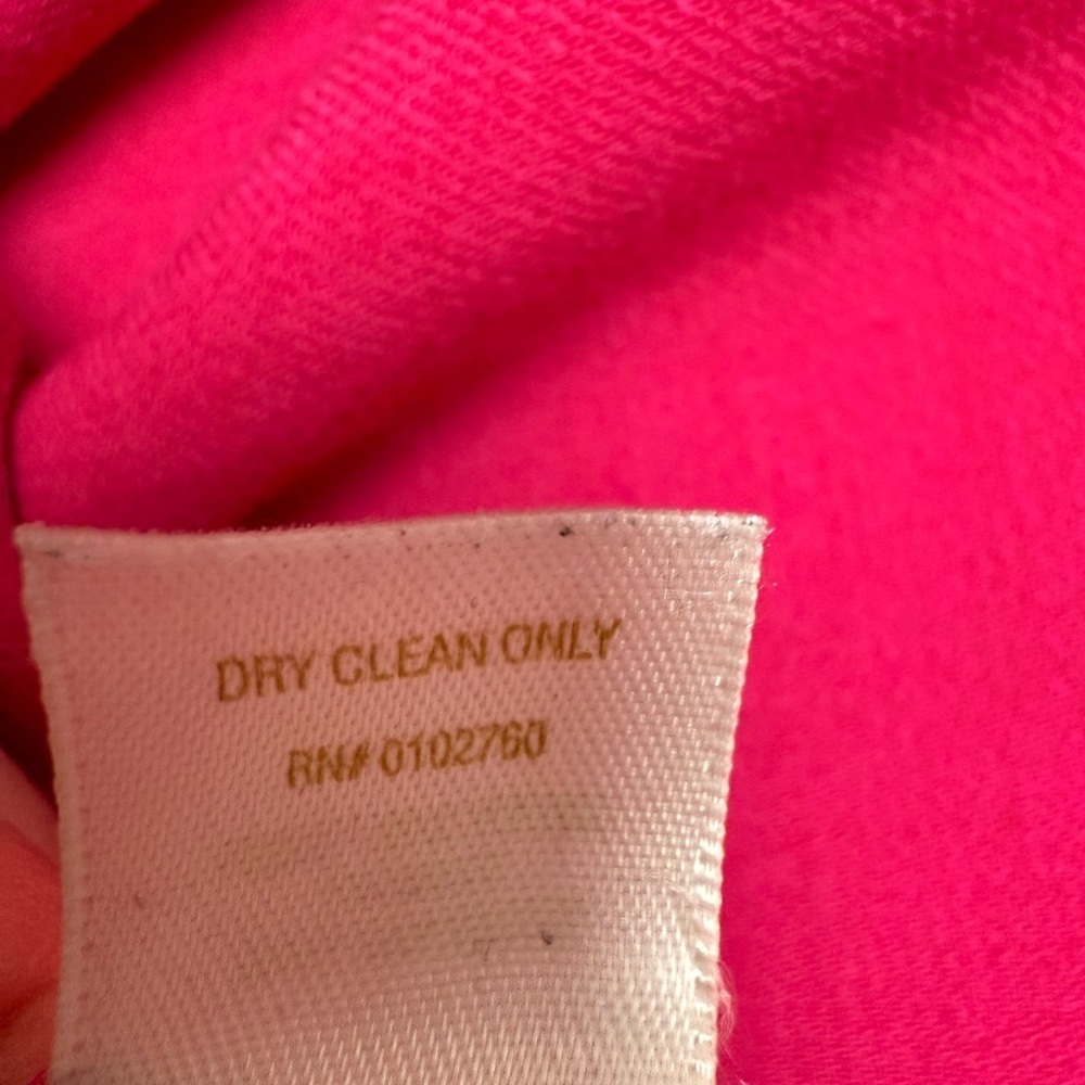 Kate Spade Hot Pink Shift Dress Size M Short Sleeve Pocket Detail Classic - Picture 7 of 9